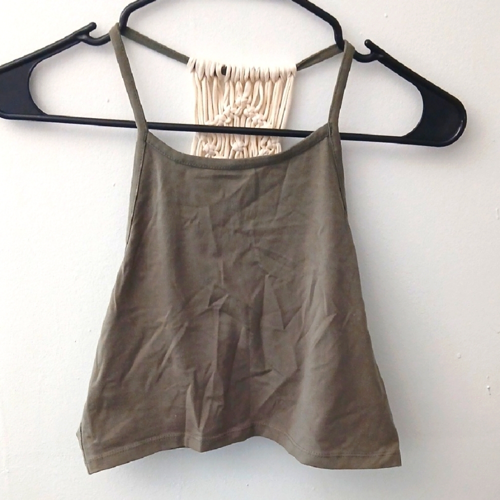 Olive Green Women's Halter Top